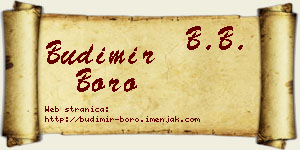 Budimir Boro vizit kartica